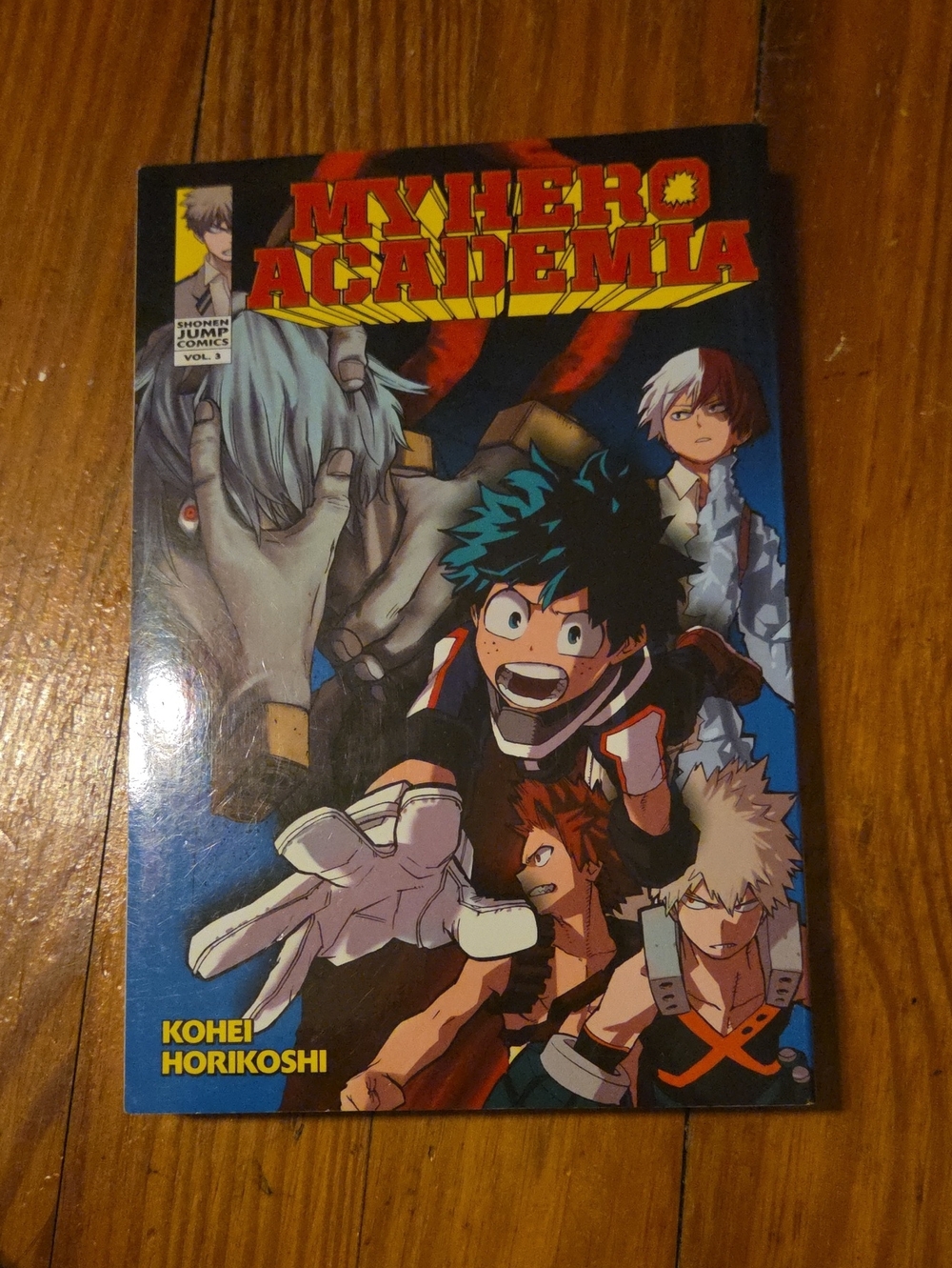 My Hero Academia Vol. 3 Manga Book - Red, Yellow, Blue Cover